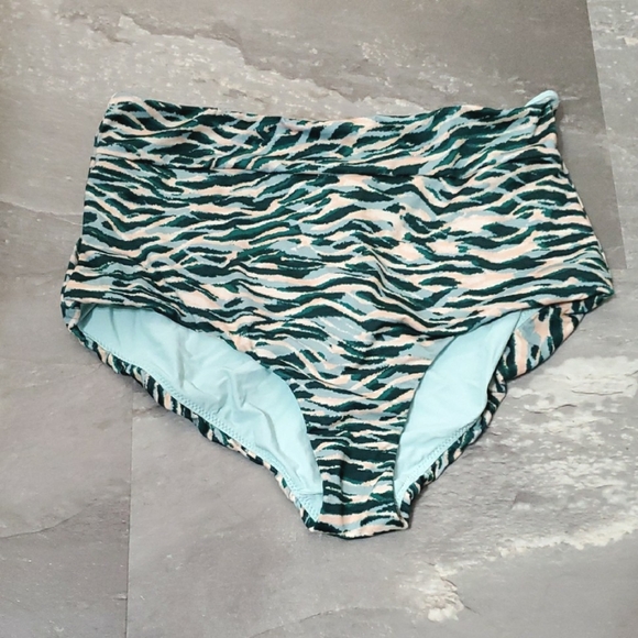 NWOT Seafolly Wild At Heart High Waisted Full Coverage Bikini Bottom. 6US - Picture 3 of 11
